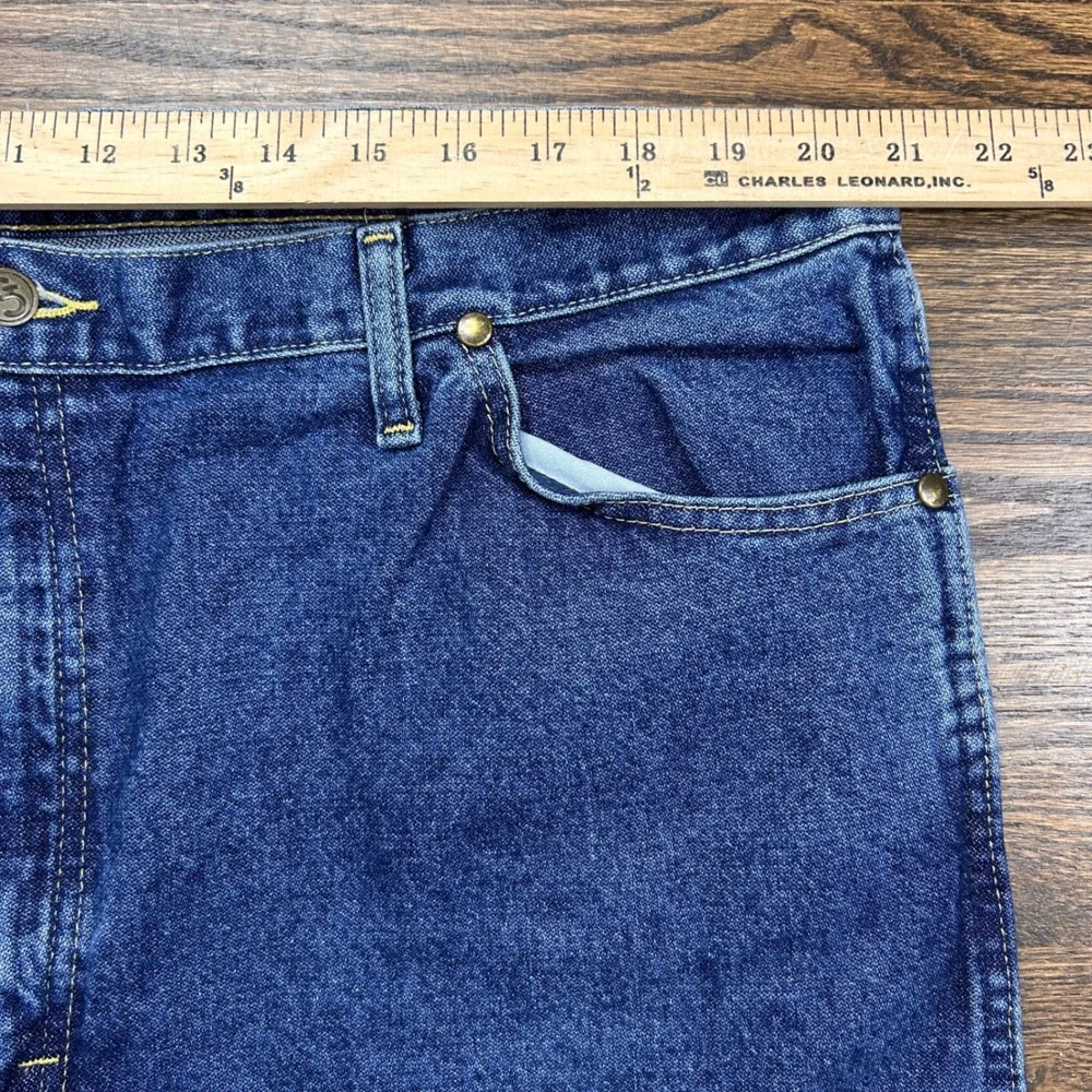 Wrangler George Strait Collection Mens Blue Jeans 42x34 Medium Wash Denim A102